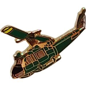 UH-1 Huey Helicopter Hat Lapel Brooch Pin - Vietnam Era - 1-1/8"W x 3/4"H